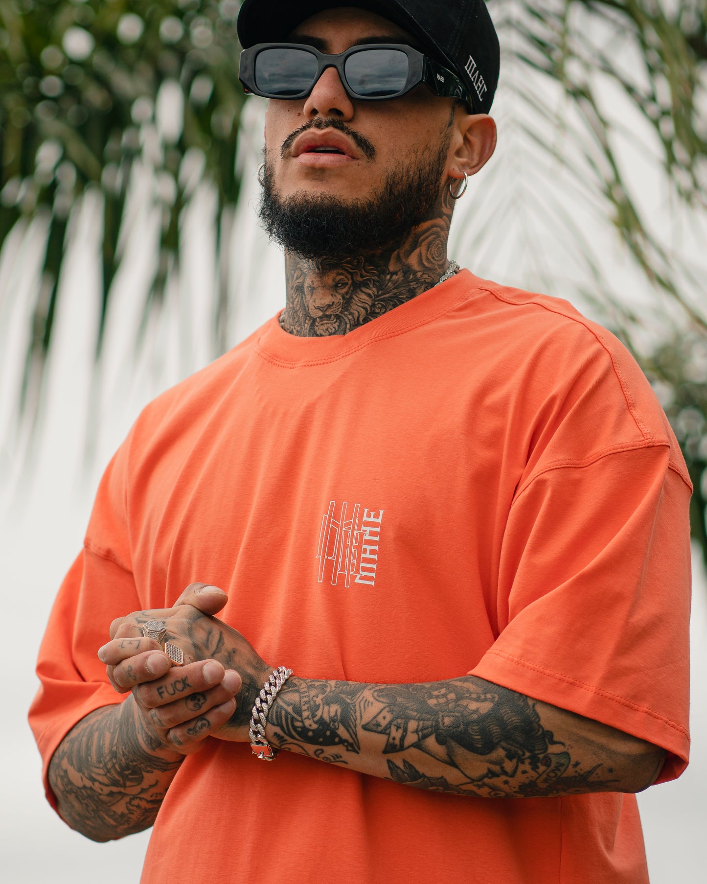 camiseta mahe over orange size