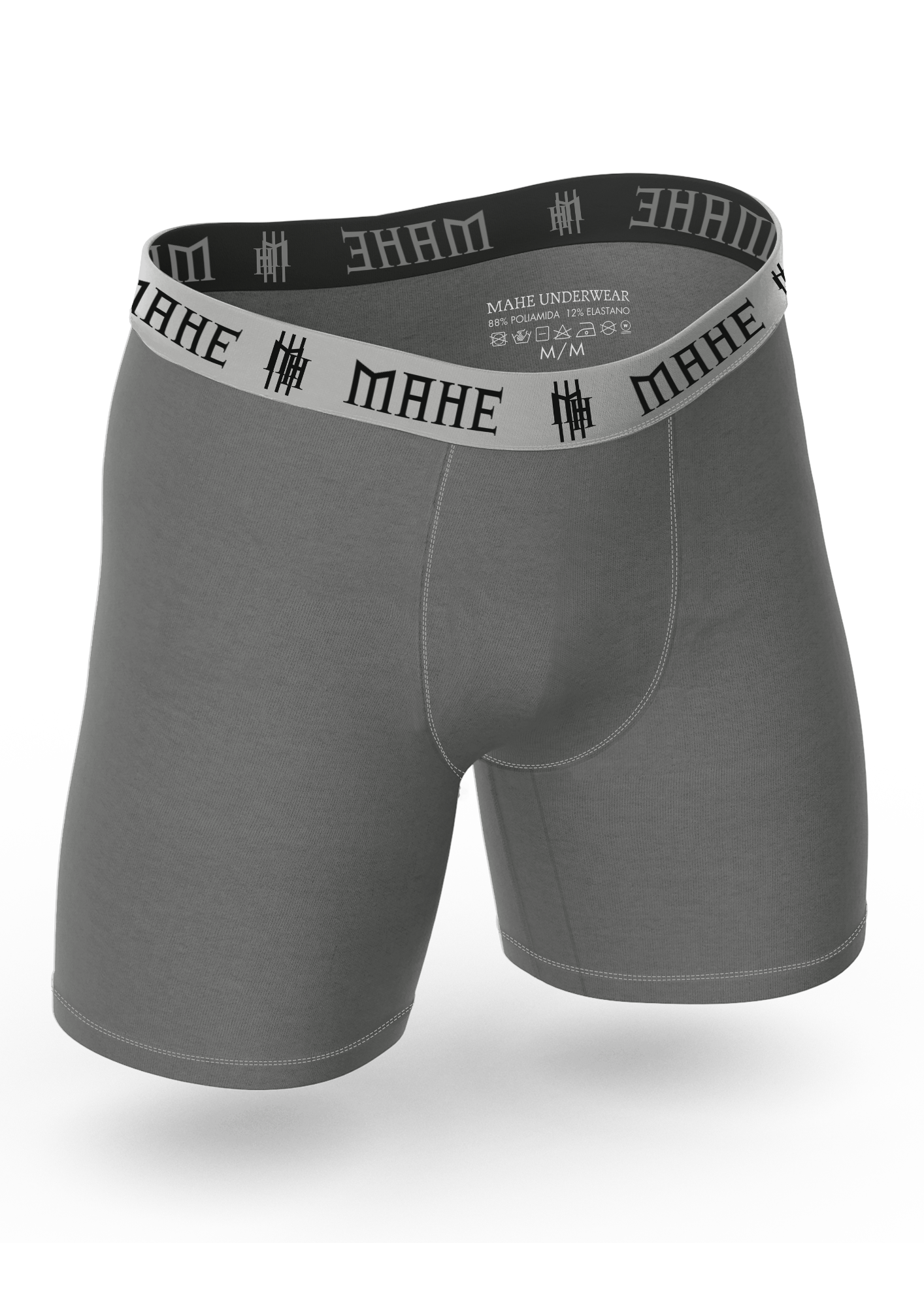 cueca mahe boxer cotton gray ref. 1010