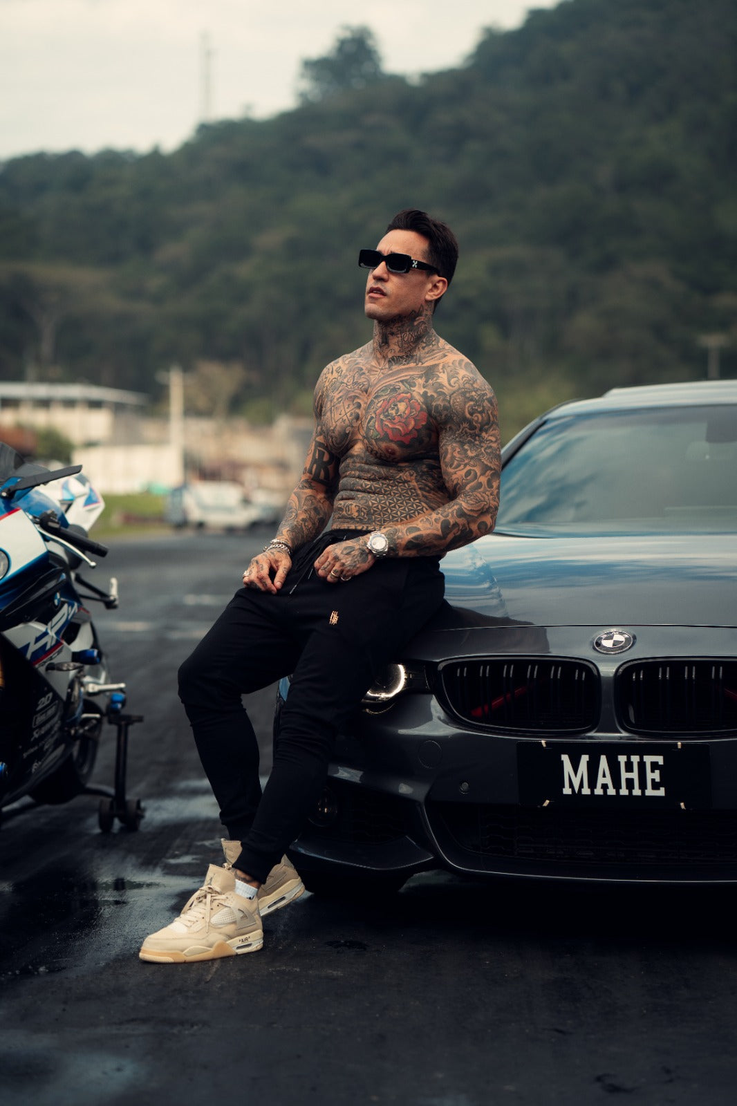 calça mahe gold time black