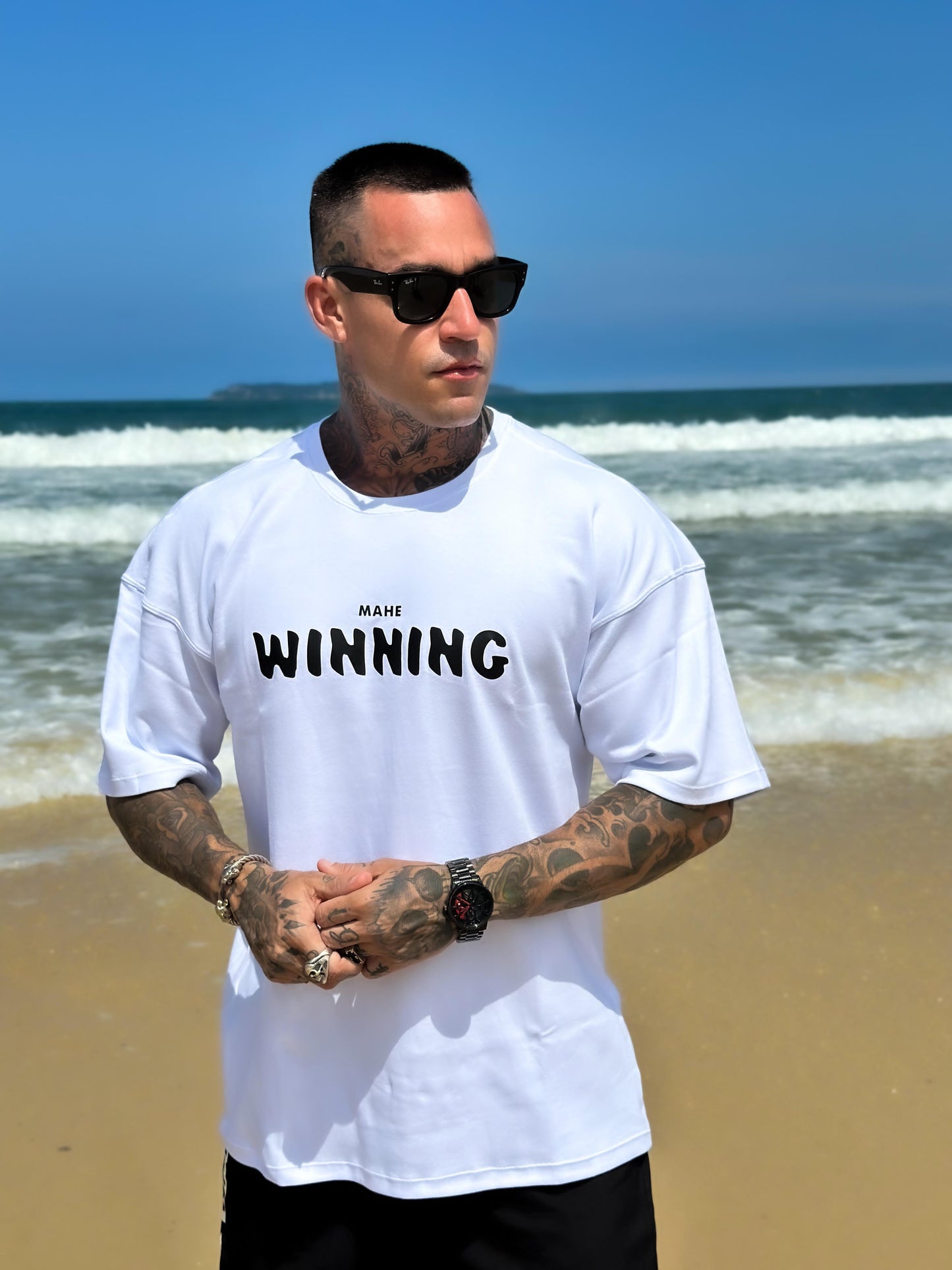 camiseta mahe over winner white