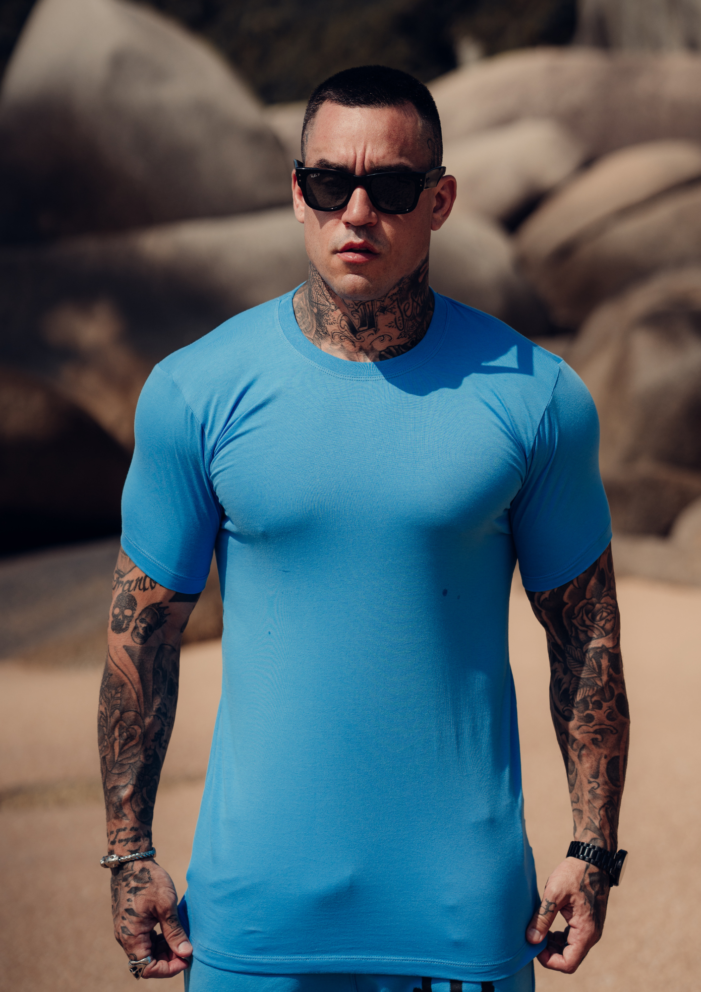 camiseta mahe spray blue