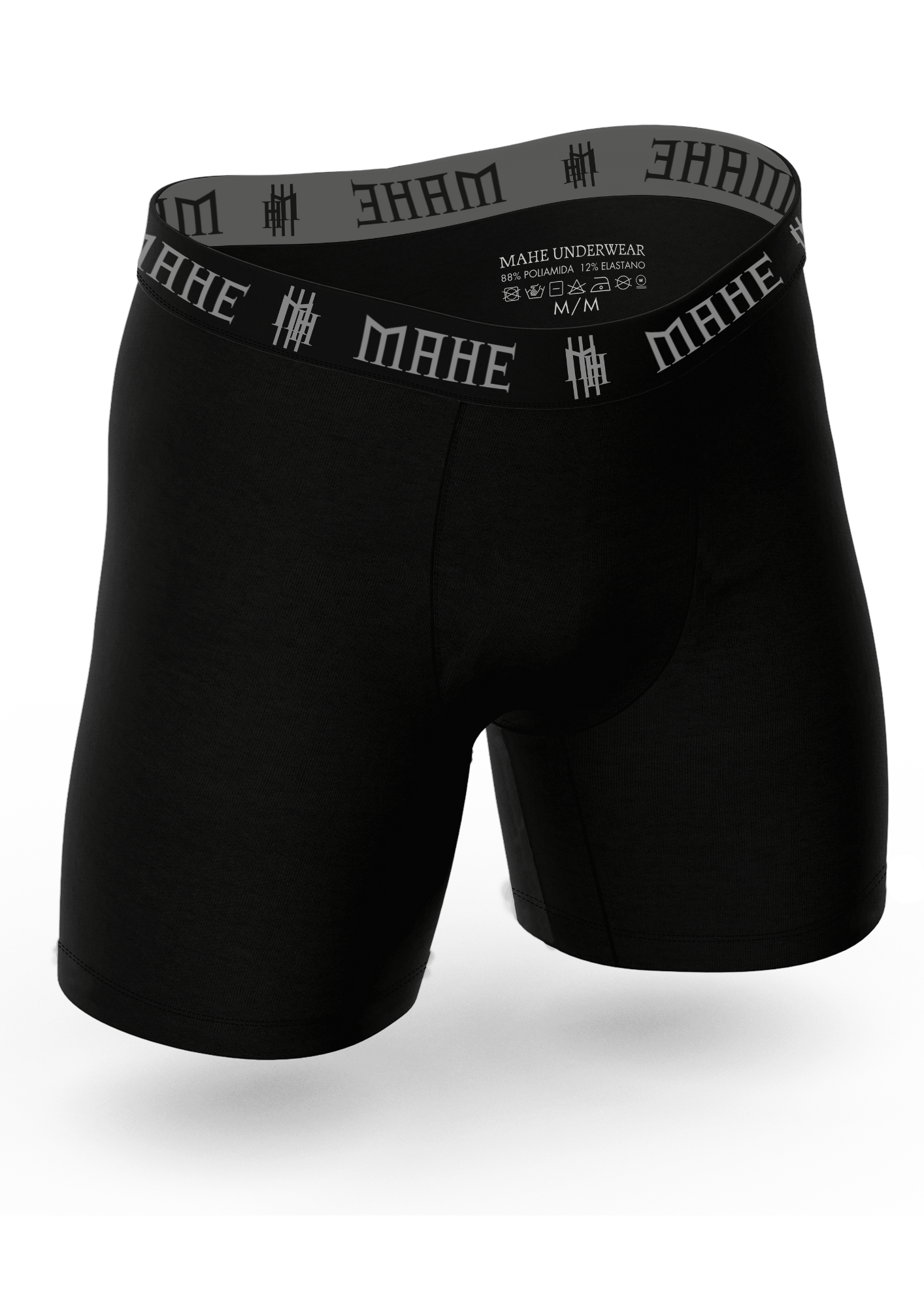 cueca mahe boxer cotton black ref. 1010