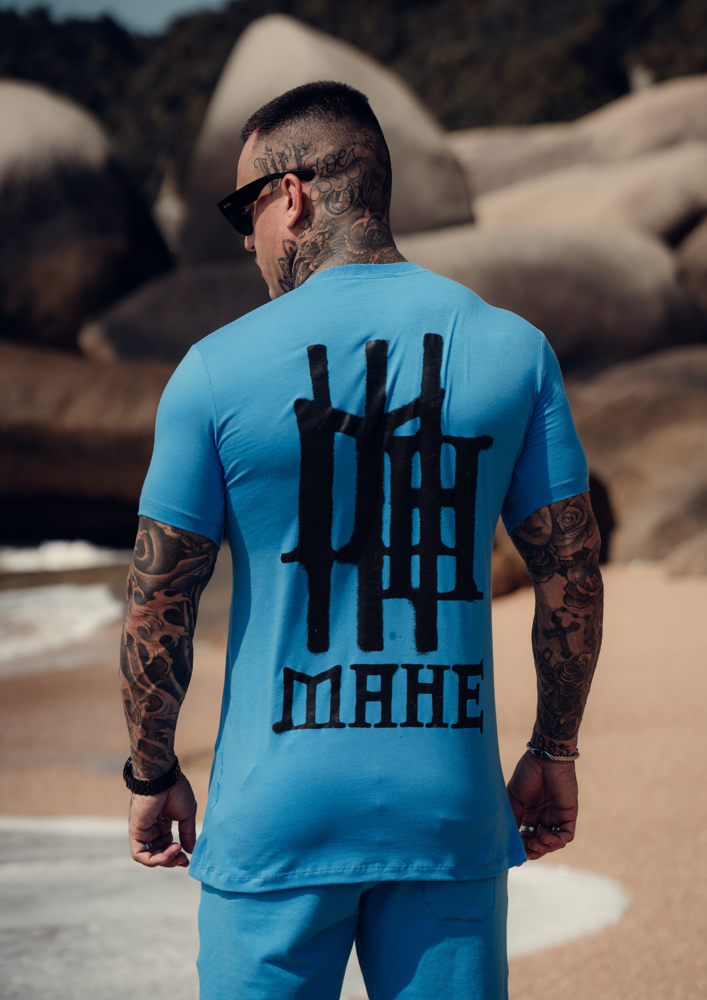 camiseta mahe spray blue