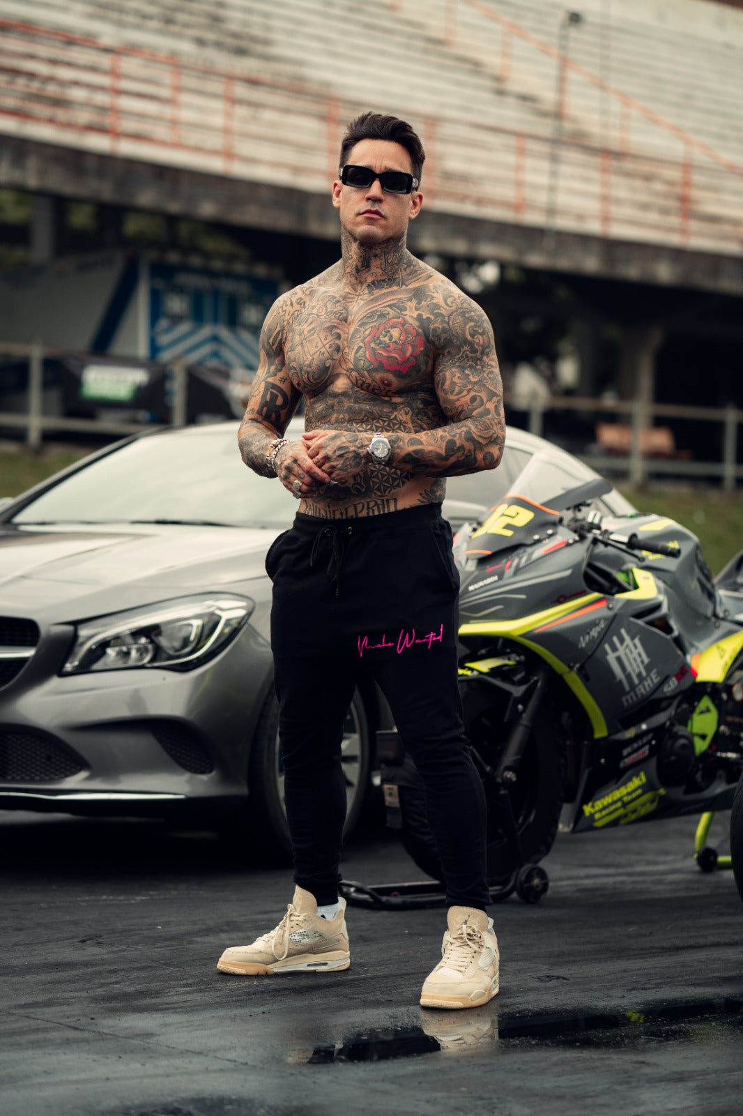 calça mahe pink track