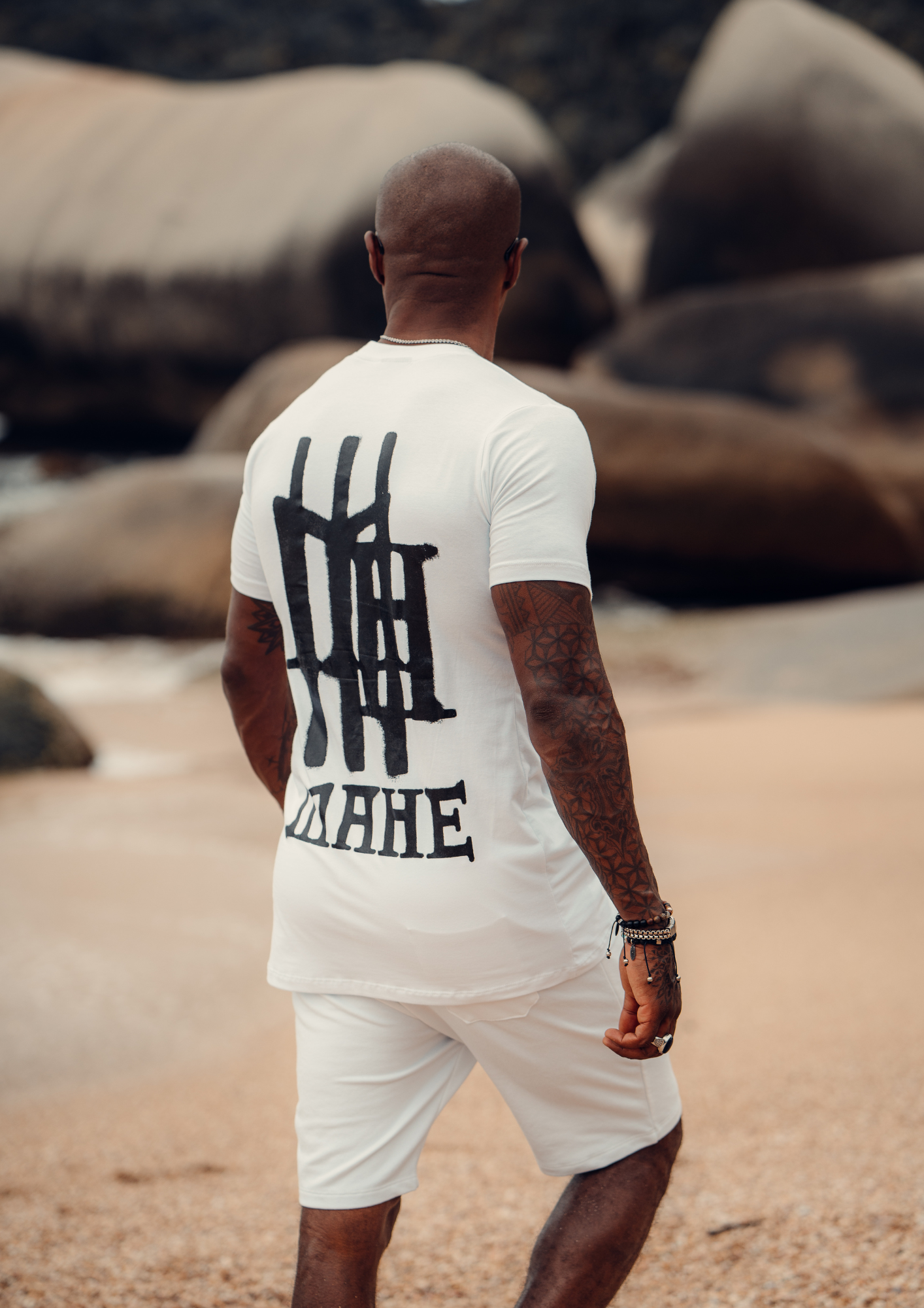 camiseta mahe spray white