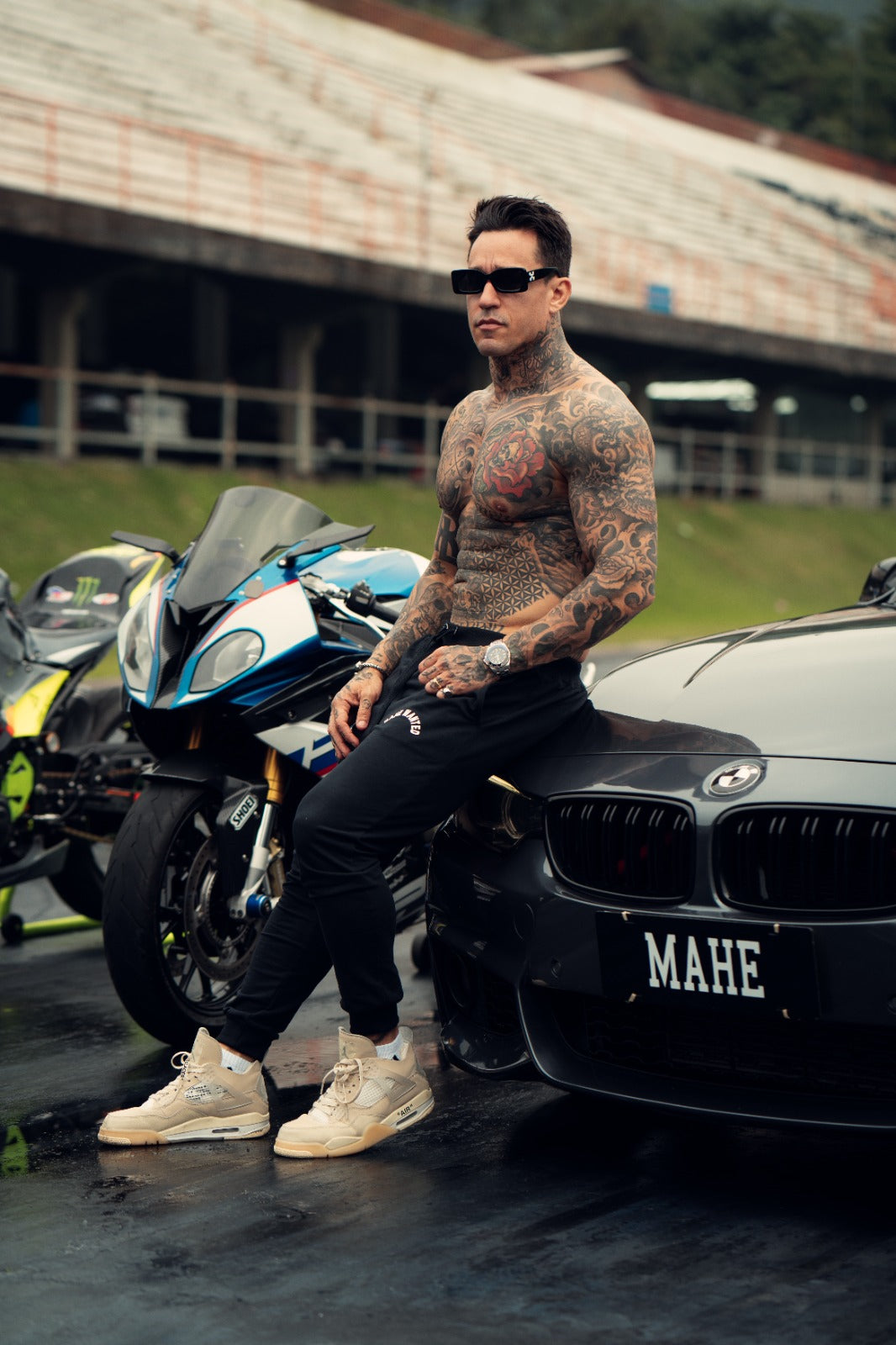 calça mahe hightlight black