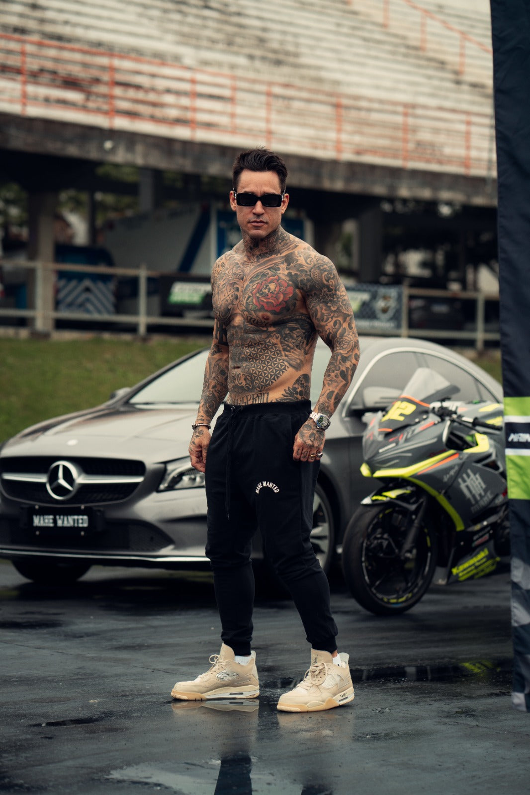 calça mahe hightlight black