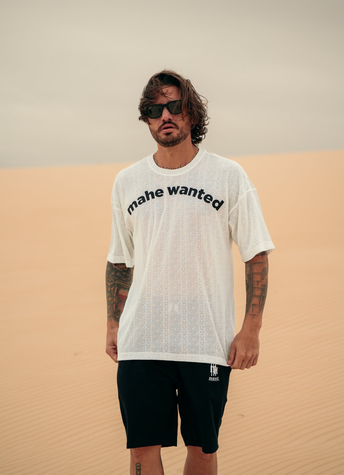 camiseta mahe white lace