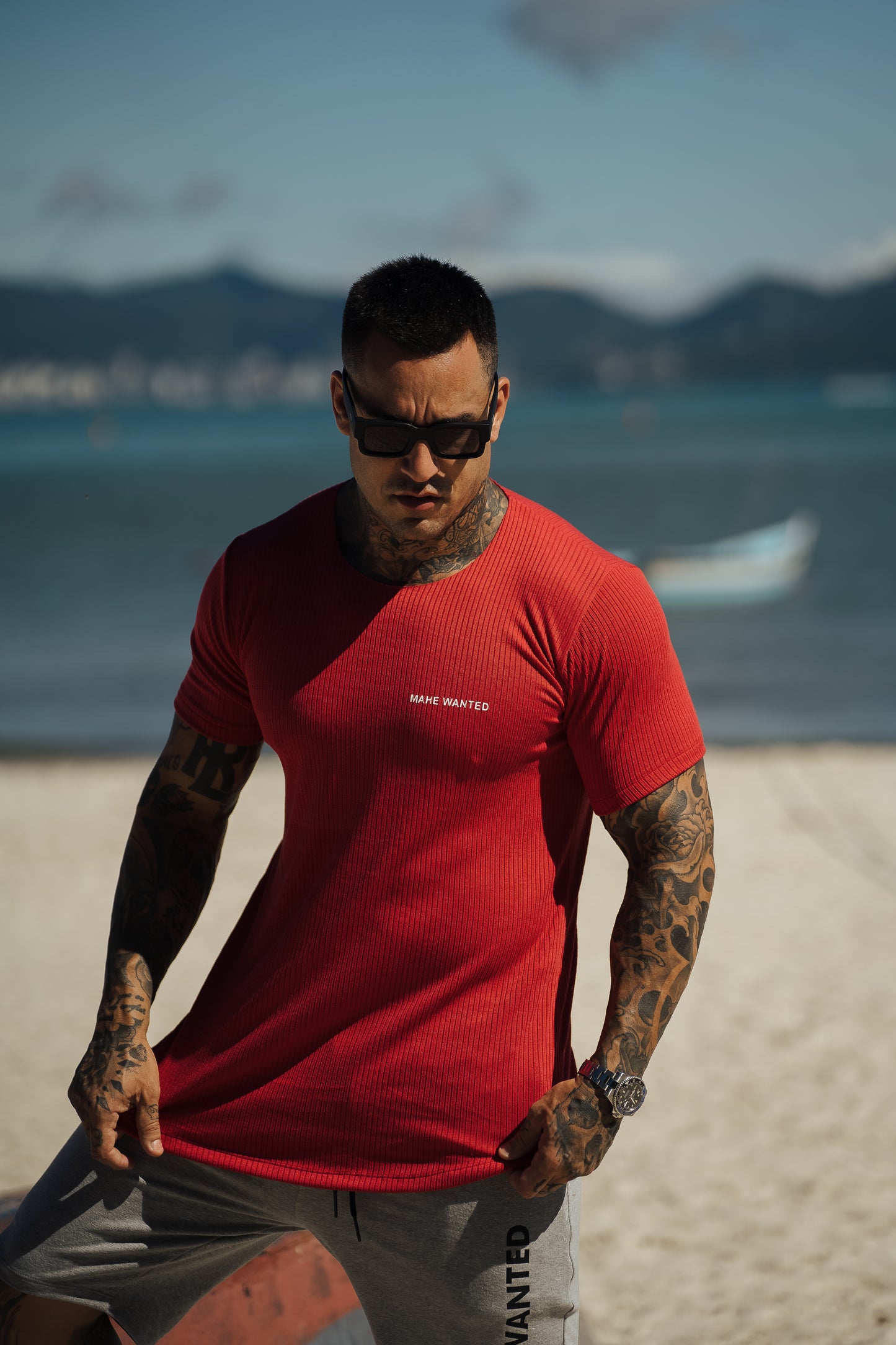 camiseta mahe canelada red ways