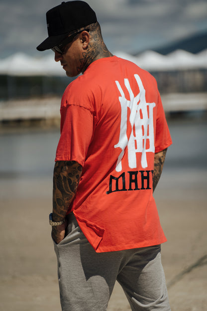 Camiseta Mahe Oversize Red Spray Paint