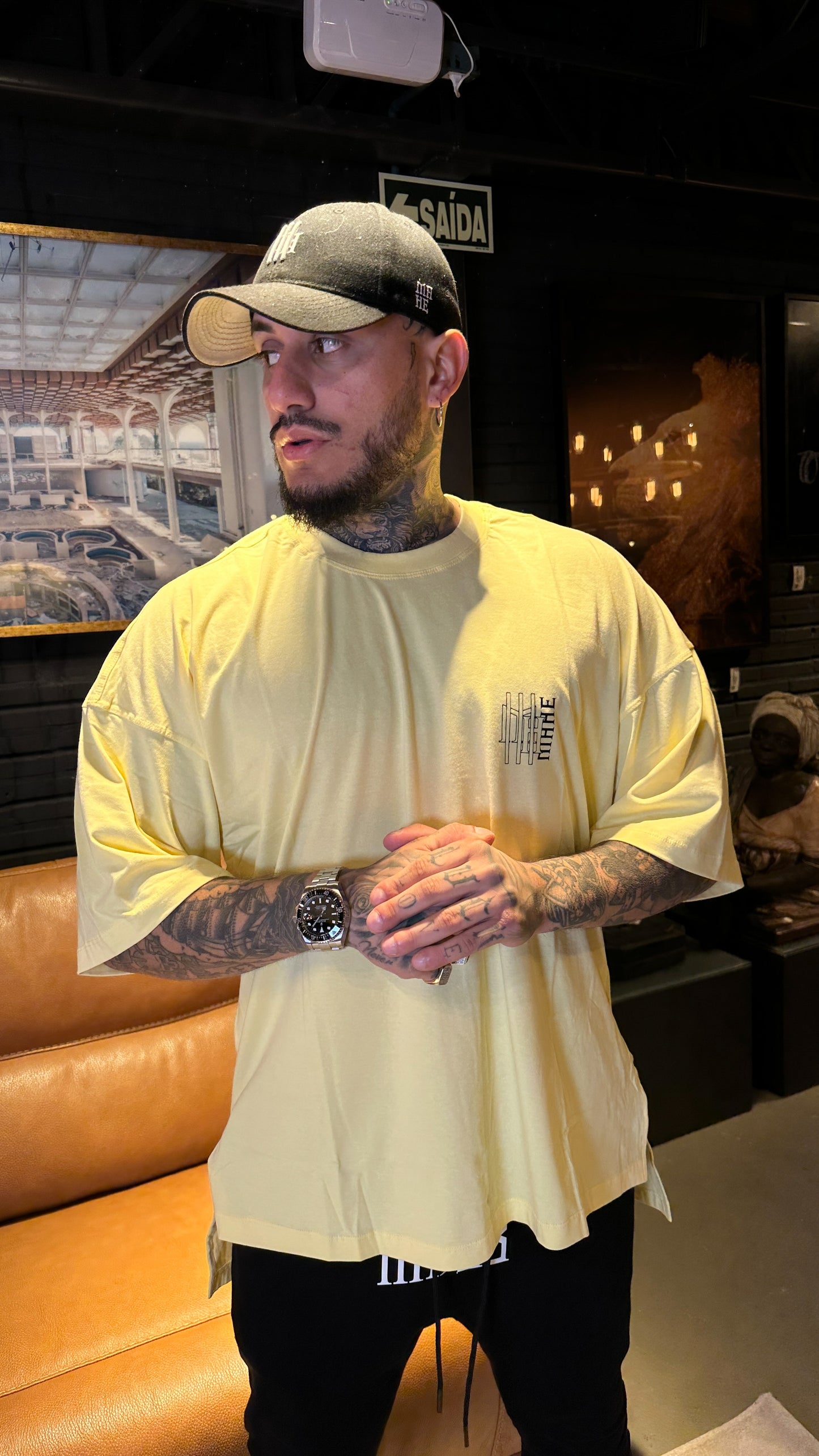 camiseta mahe over yellow size