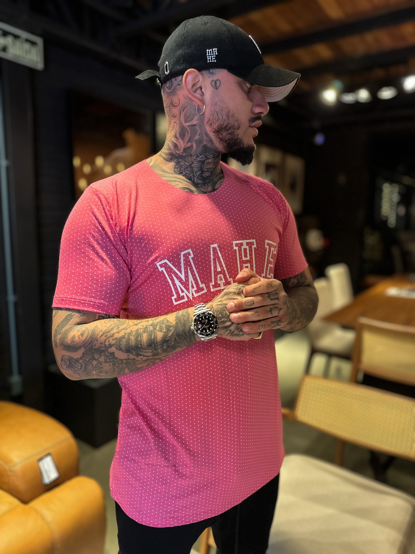 camiseta mahe rose dots