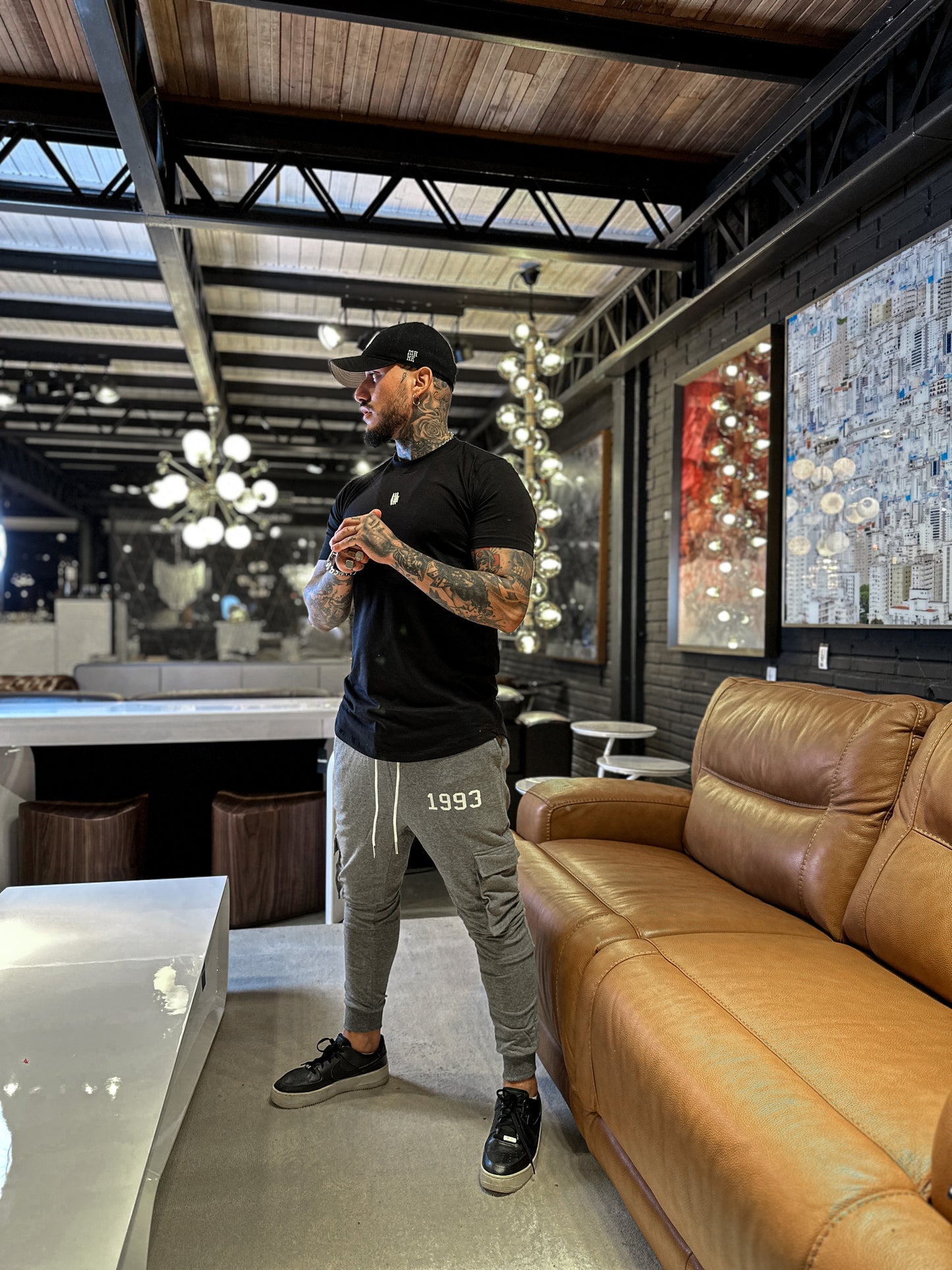 calça mahe nine three grey