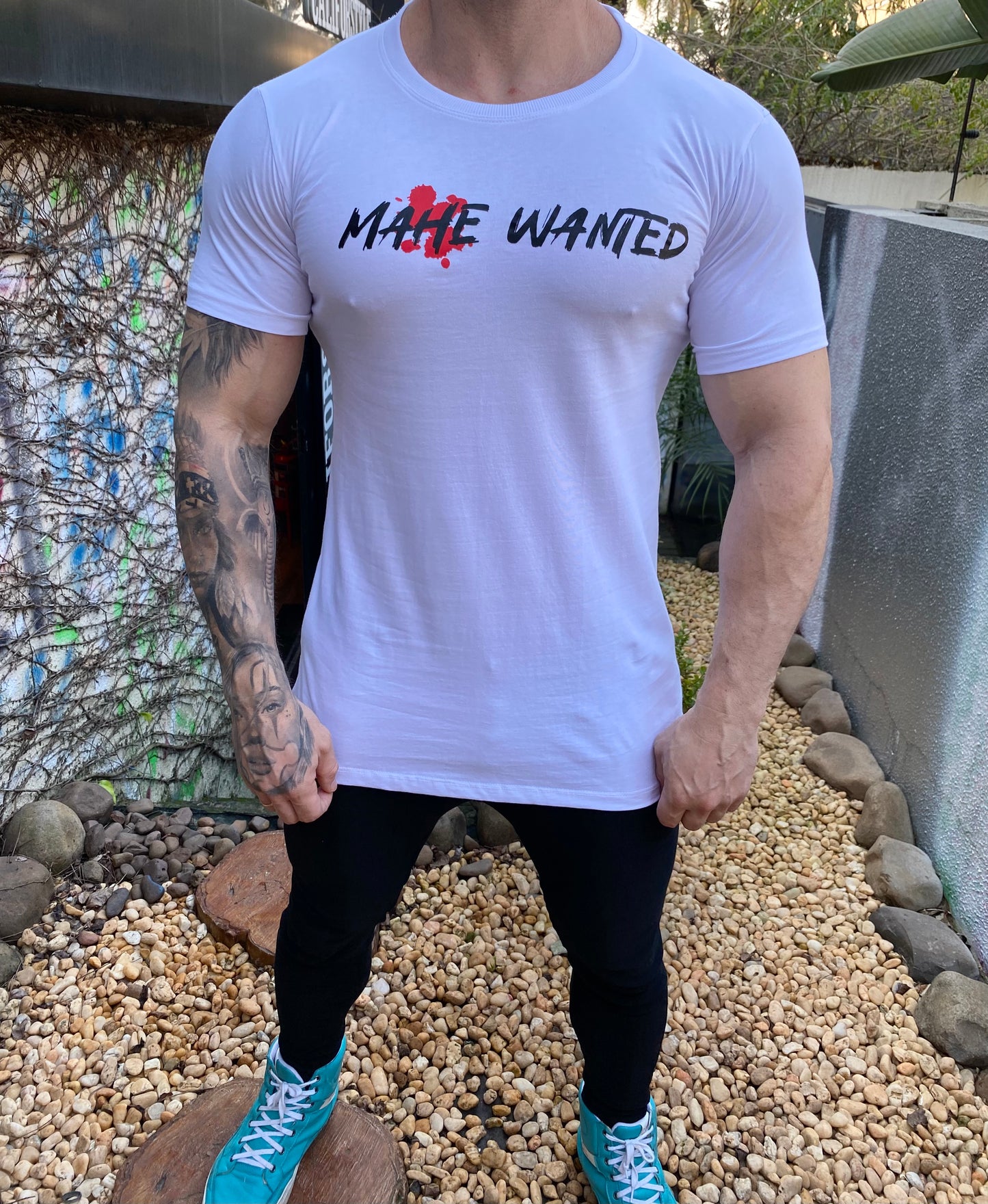 camiseta mahe splash white