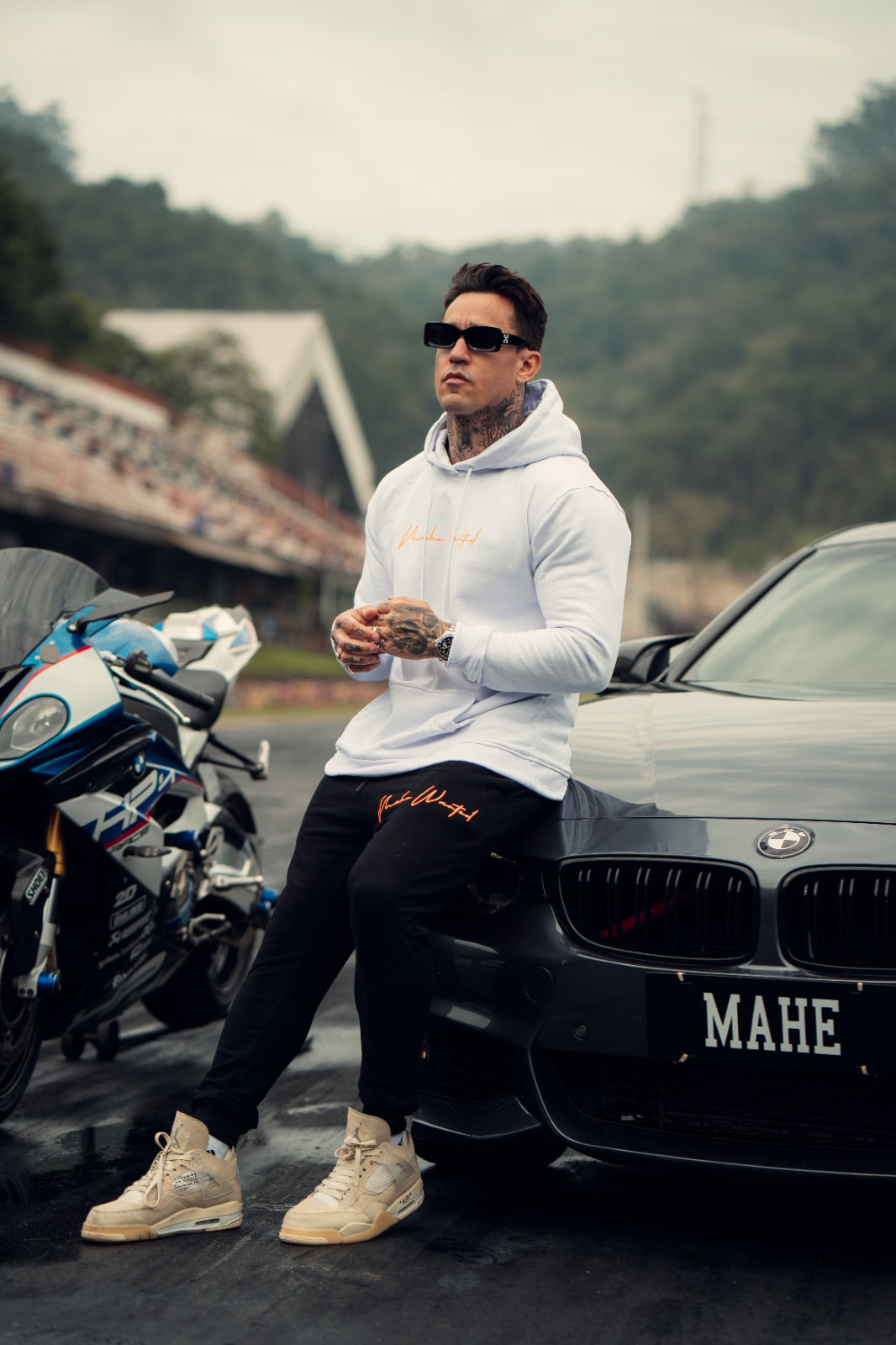 calça mahe orange track
