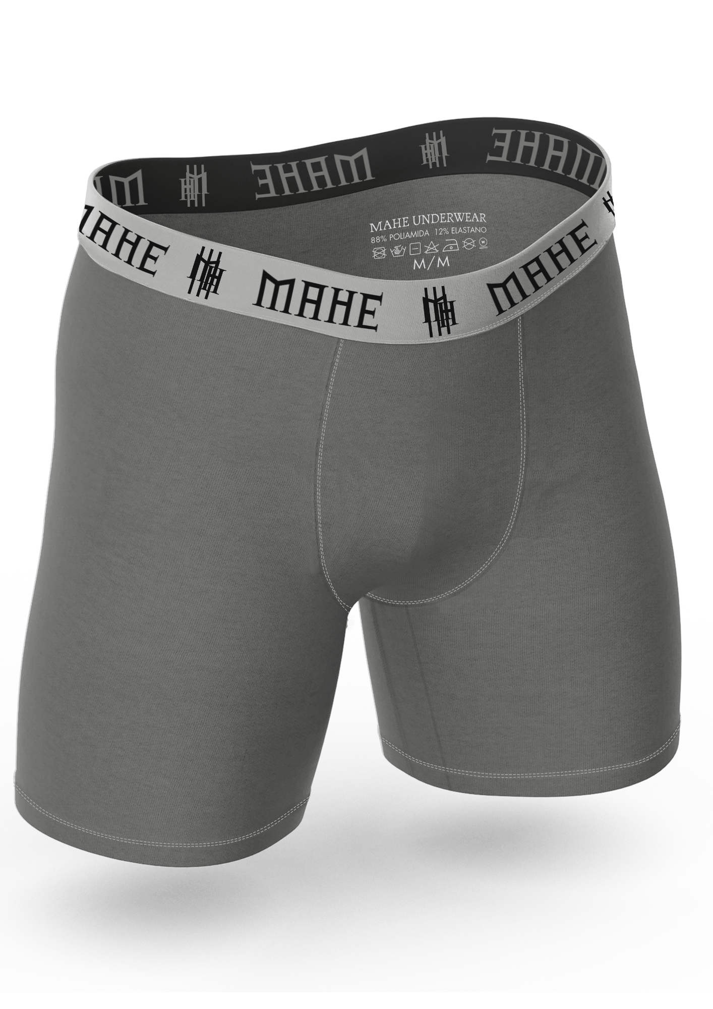cueca mahe boxer poliamida gray ref. 1010
