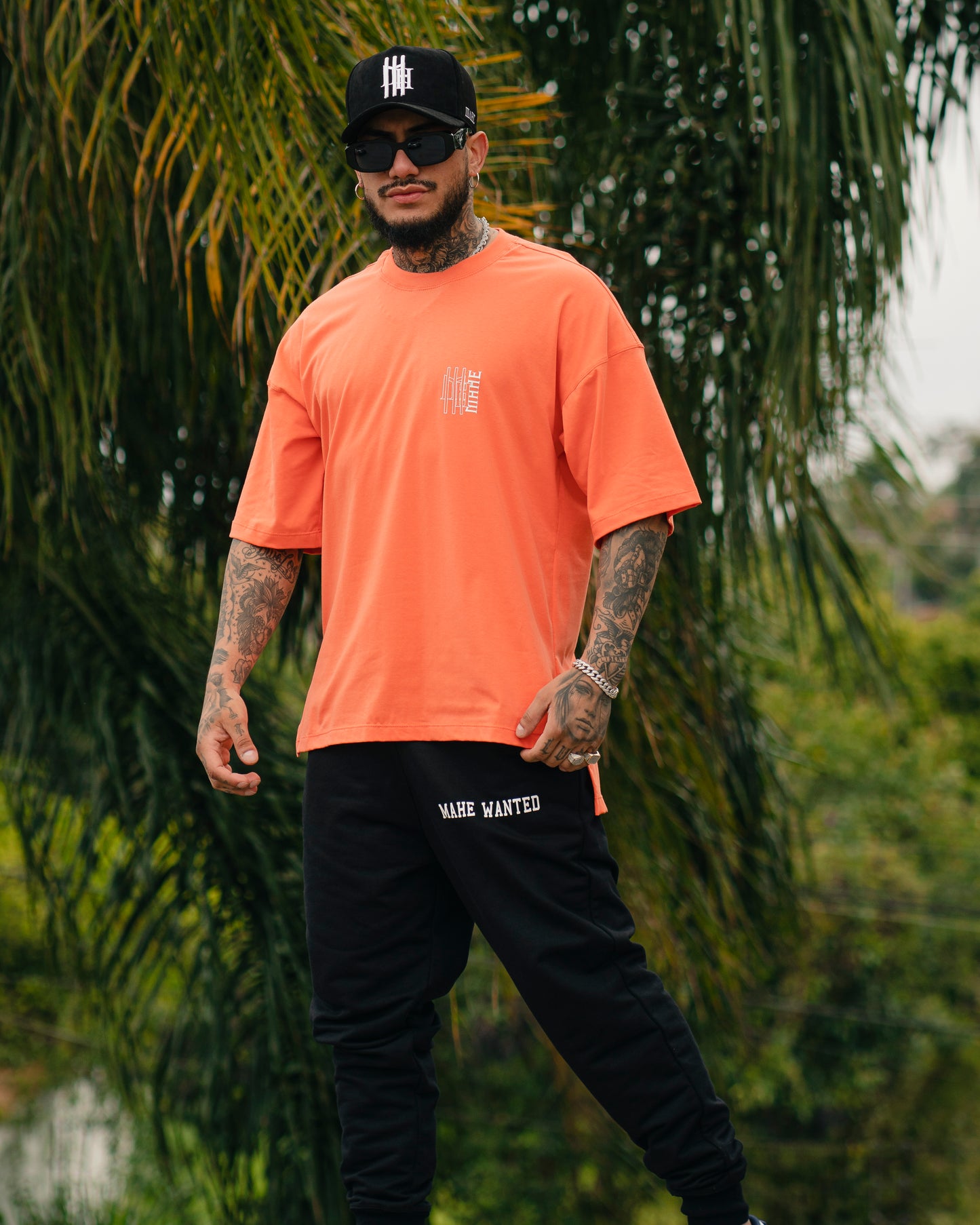 camiseta mahe  over orange size