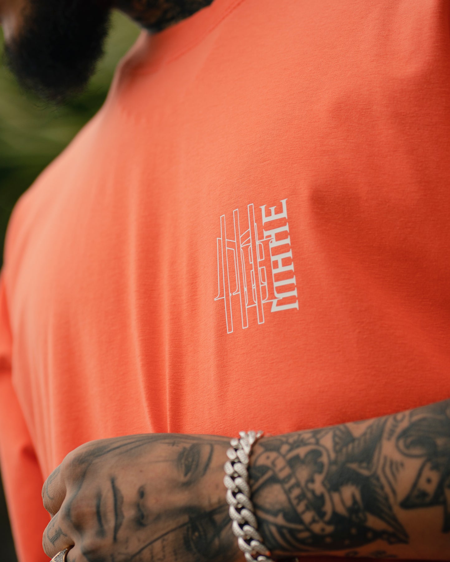 camiseta mahe  over orange size