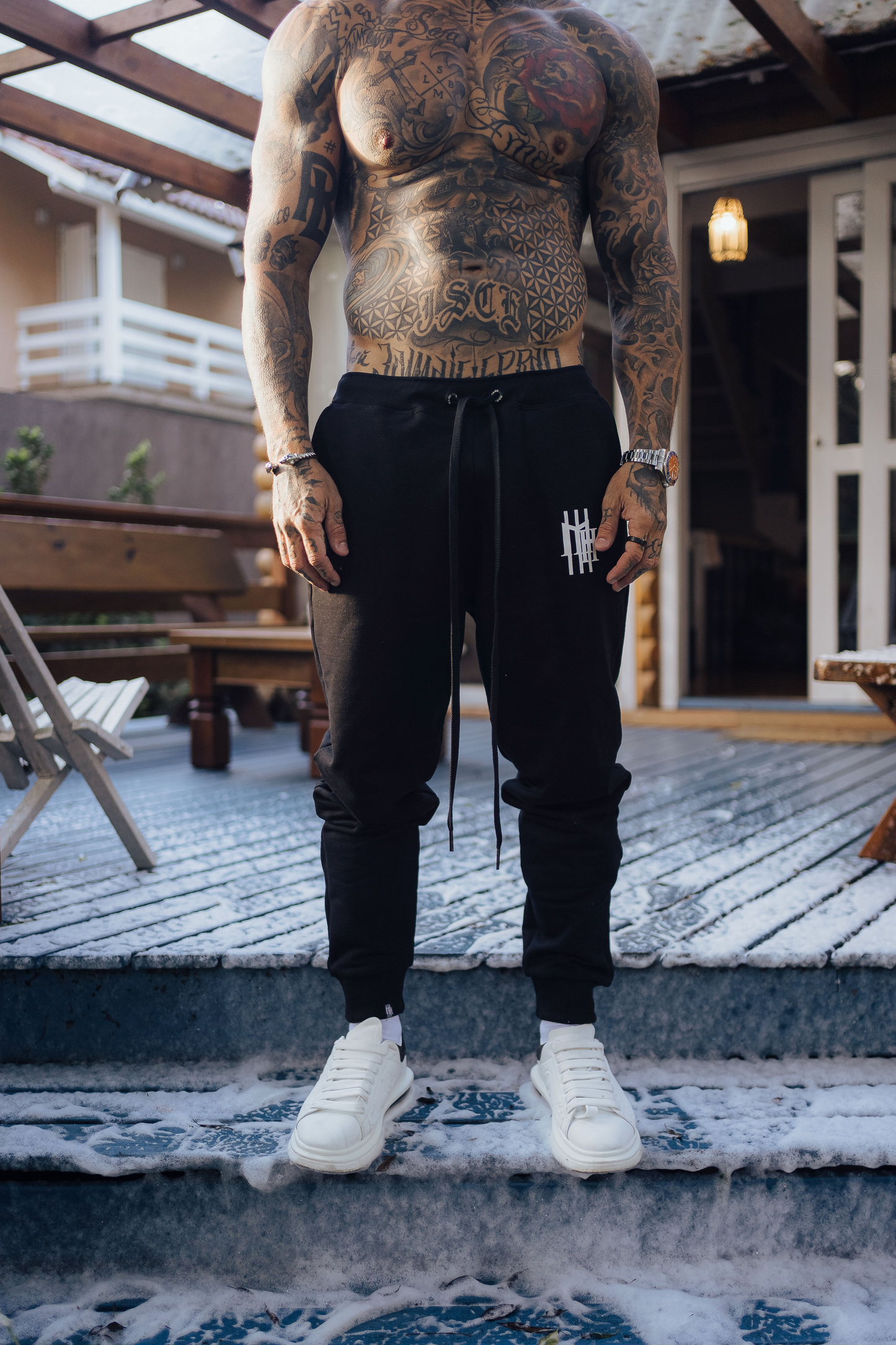 calça over mahe all black