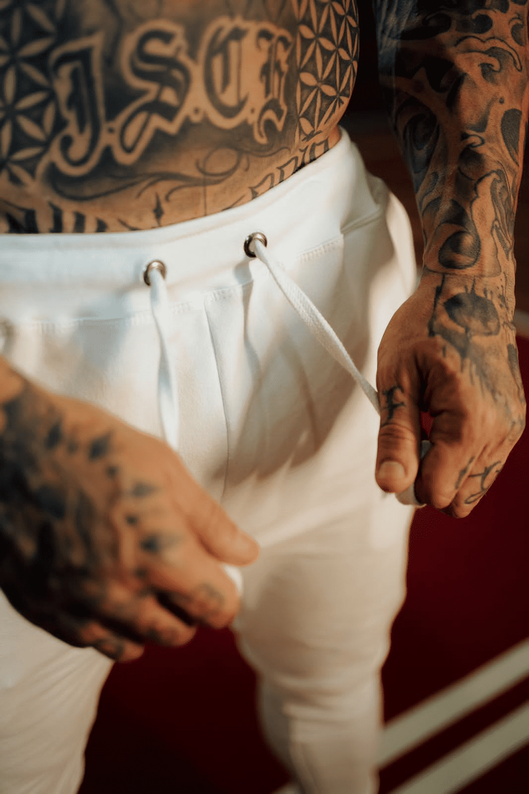 calça mahe tracer white