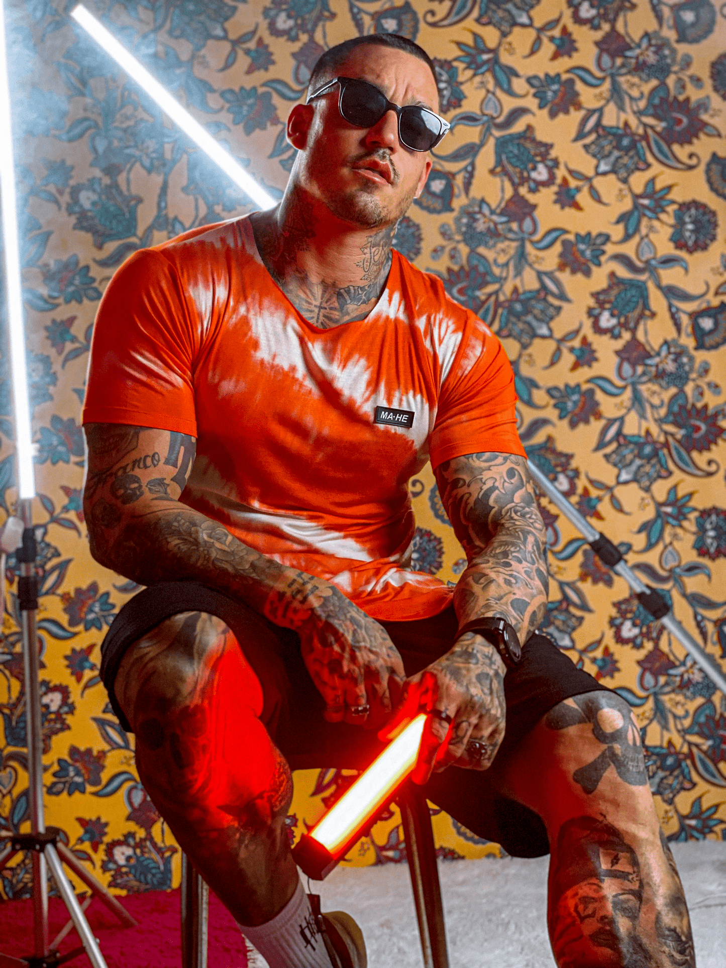 camiseta mahe flames red